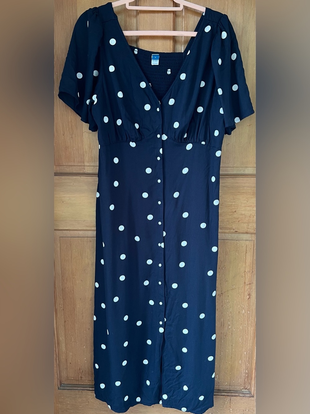 Old Navy Polka Dot Button Front Dress L